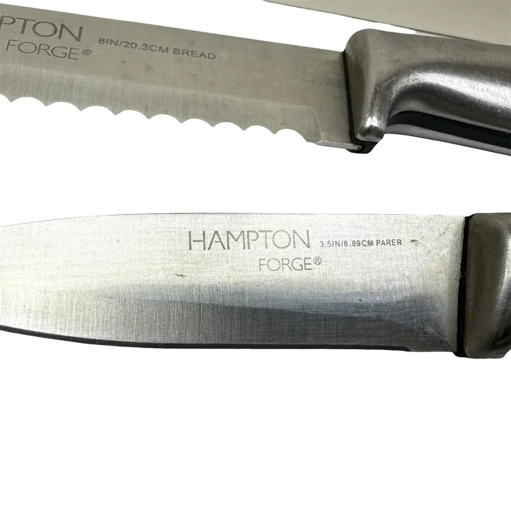 Hampton Forge 5-Piece Set Stainless Steel Kitchen Knife Bread Paring Boning